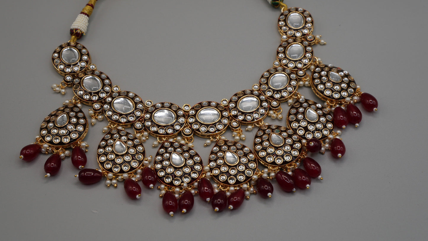 Graff - Kundan Set with earrings and tikka combo.